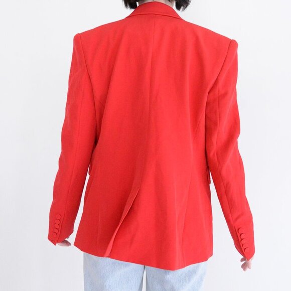 Generation Love New York Red Arielle Crepe Red Double Breasted Blazer XL - Picture 3 of 13